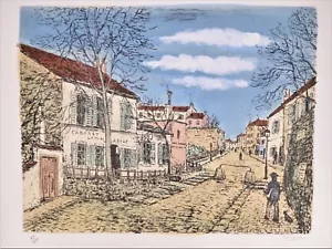 Cabaret Lapin Agile in Montmartre Paris Lithographie von Alois Lecoque - Bild 1 von 6