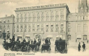 STOCKHOLM SWEDEN HOTEL CONTINENTAL OLD UNDIVIDED BACK POSTCARD VIEW - Picture 1 of 2
