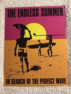 EL VERANO SIN FIN EN BUSCA DE UNA OLA PERFECTA ~ Letrero de metal ~ 12”x16” Foto 1 de 4