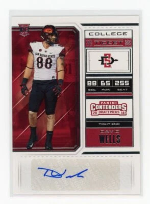 2018 Panini Contenders Draft Picks #207 David Wells Rookie Auto - Image 1 of 2