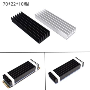 M2 Hard Drive Heat Sink Aluminum 70x22x10mm 2280 NVME SSD Heatsink - Photo 1/9