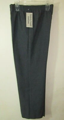 Donnkenny Women's 10 Grey Pull on Pants Elastic Waist Washable Flannel NWT 32x27 - Image 1 of 4