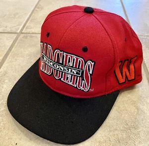 Vintage University Of Wisconsin Badgers Fitted Hat - Picture 1 of 7