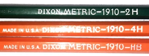 Gebrauchte Bleistifte "Made in U.S.A. DIXON METRIC-1910-2H grün/4H orange/HB orange" - Bild 1 von 16