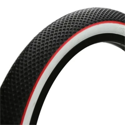CULT CREW Cult BMX X Vans Juvenile Tire 18" - Black/White Sidewall and Red Stripe