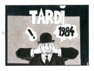 JACQUES TARDI - Futuropolis Calender Plate (1984) ORIGINAL ART - Picture 1 of 1