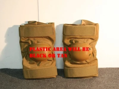 ALTA OR BIJAN'S USGI Military USMC Surplus Army Elbow Pads, Coyote Brown w/ Tan, Medium, NEW