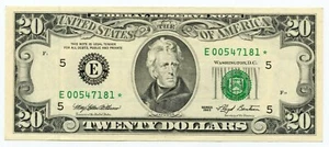 1993 $20.00 Federal Reserve Star Note - Picture 1 of 2
