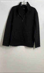 Express Womens Black Long Sleeve Pockets 1/2 Zip-Up Jacket Size Medium - Picture 1 of 6