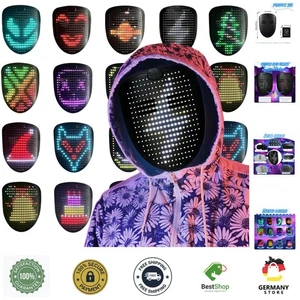LED-Maske mit Gestenerkennung, Soundeffekten, dynamische und statische Bilder - Bild 1 von 10