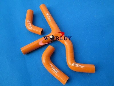 For 2003-2007 2006 KTM 400 450 525 SX EXC MXC/560 Silicone Radiator Hose ORANGE - Image 1 of 4