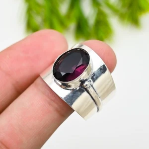 Amethyst Gemstone 925 Sterling Silver Ring Handmade Jewelry Ring For Gift - Picture 1 of 5