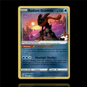 ▸ Radiant Greninja | Astral Radiance | Francobollo Confezione Premio | 46/189 | NM - Foto 1 di 2