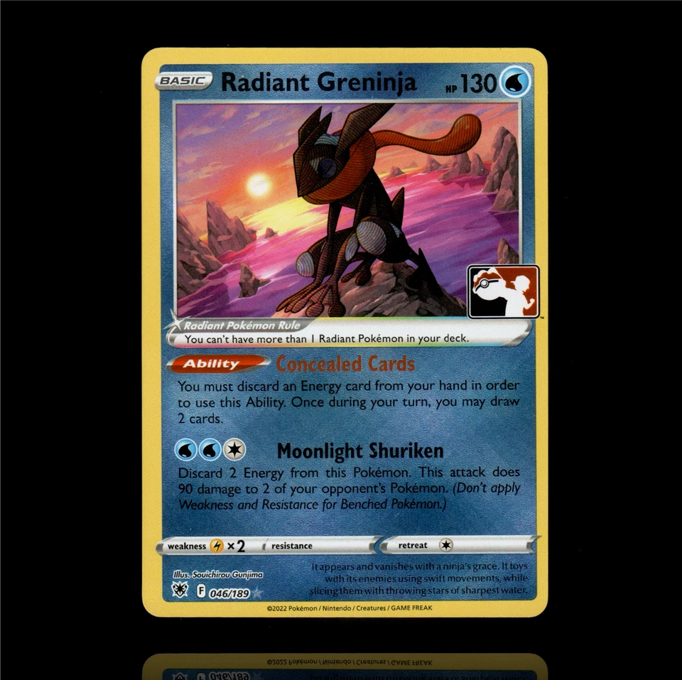 ▸ Radiant Greninja | Astral Radiance | Prize Pack Stamp | 46/189 | NM - Image 1 of 2