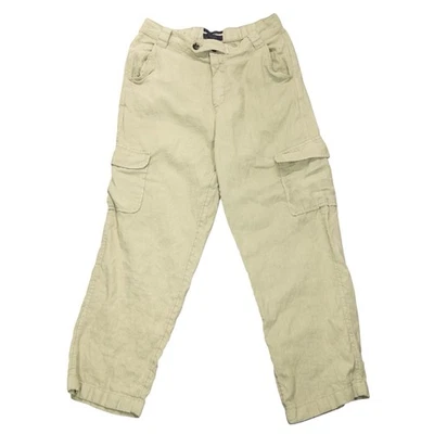 Pantalones cargo recortados de lino Rachel Roy para mujer talla M bolsillos verde salvia claro Foto 1 de 4