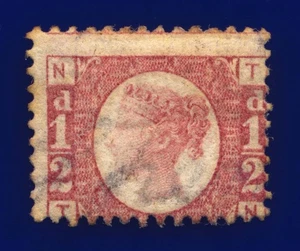 1874 SG49 1/2d Rose Plate 11 Misperf TN montado como nuevo bisagras CV £120 cbta - Imagen 1 de 3