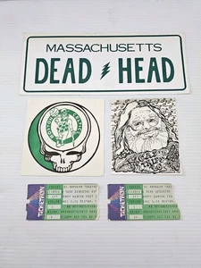 2/1/1986 Jerry Garcia Boleto Stubs Pegatinas Parachoques Grateful Dead Boston Celtics - Imagen 1 de 7