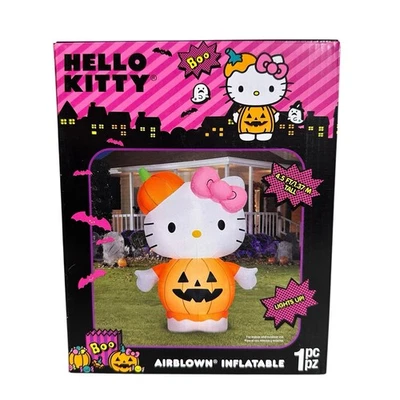 Sanrio Hello Kitty Halloween 4.5 Ft Lights Up Airblown Inflatable New - Image 1 of 4