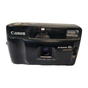 Cámara fotográfica Canon Snappy EL Macro 35 mm 1:3,8 apuntar y disparar + correa para muñeca - Imagen 1 de 6