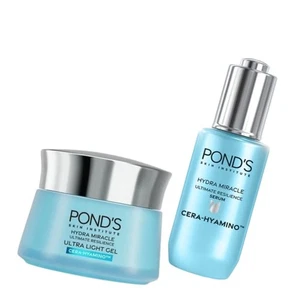 Pond's Cera-Hyamino Cream Serum Hydra Miracle Ultimate Resilience Plumping Gel S - Picture 1 of 16
