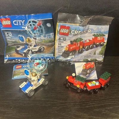 LEGO Polybag Lote Invierno Navidad Tren (30543) y 30315 Vehículo Espacial Foto 1 de 4