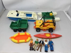 Fisher Price Adventure People Lot: Figures Sea Explorer Buggy ATV & More 1970s - Picture 1 of 14