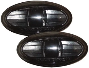 CRYSTAL BLACK SIDE REPEATER INDICATORS FOR CITROEN C2 C3 PEUGEOT 107 206 307 - Picture 1 of 1