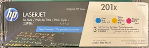 HP 201X Set Colour Set Toner Original CF253XM Bundle Cyan Magenta Yellow - Afbeelding 1 van 6