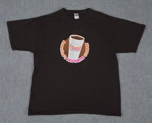 Dunkin Donuts America's Favorite Coffee Shirt Adult XL Brown Quote on Back - Picture 1 of 6