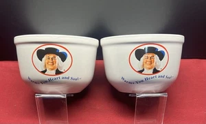 Quaker Oats Cereal Oatmeal Bowls "Warms Your Heart & Soul" Veg 1999 Set Of 2 - Picture 1 of 6