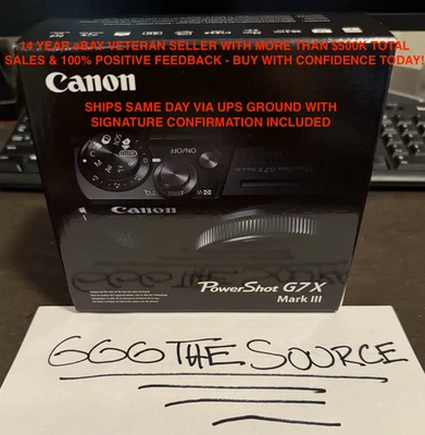 BRAND NEW ✅ Canon PowerShot G7 X MARK III SILVER Camera ✅ TRUSTED SELLER ✅ US - Image 1 of 4