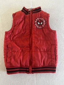 TARGET Size 4 Boys Red Marvel Spiderman winter puffer vest puffa zip up licensed - Picture 1 of 7