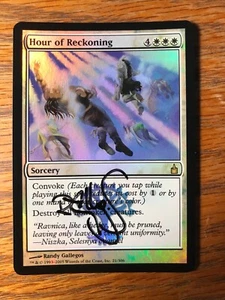 Magic the Gathering MTG foil Hour of Reckoning Ravnica signed by Artist NM - Picture 1 of 3