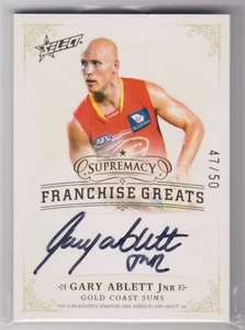 2024 AFL Select Supremacy GARY ABLETT JNR FRANCHISE GREATS SIGNATURE /50 #FGS18 - Picture 1 of 3