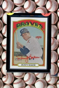 2021 TOPPS HERITAGE RED INK AUTO #ROA-DB DUSTY BAKER MINT - Picture 1 of 2