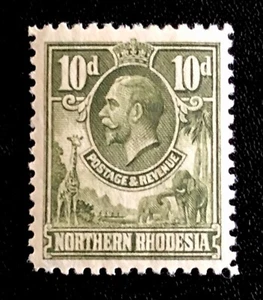 1925 NORTHERN RHODESIA 10d STAMP-TEN PENCE-KING GEORGE V-MH-Sg NR 9-MINT - Picture 1 of 3