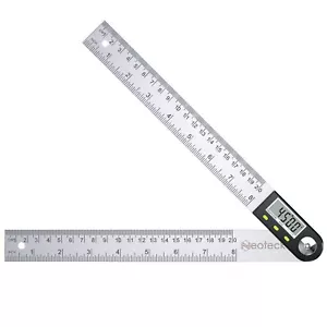 Neoteck 360° Digital Angle Finder Stainless Steel Protractor 200mm Ruler Tool - Picture 1 of 12