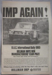 1965 Hillman Imp Original advert No.6 - Picture 1 of 1
