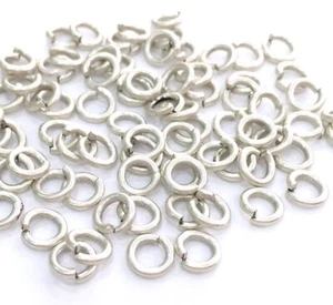 50 Pcs Antique Silver Plated Brass Strong jumpring ,Findings (5 mm) - Picture 1 of 5