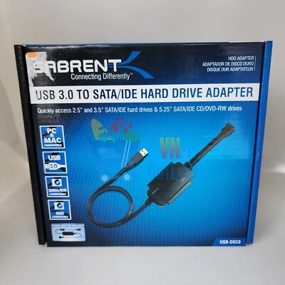Sabrent Model USB-DSC8, USB 3.0 to SATA/IDE Hard Drive Adapter, PC&MAC, SSD - Image 1 of 3