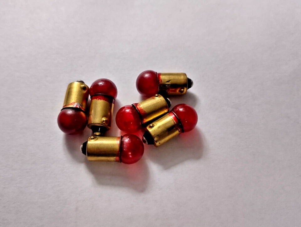 6 NEW #53 Clear Red 14V bulbs (AKA 53CR) Repair Parts For Lionel  - Image 1 of 1