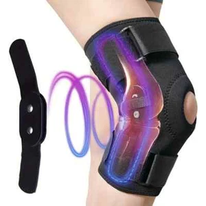 Knee Support Hinged Knee Brace With Side Stabilizers Open Patella Pain Relief UK - Picture 1 of 20