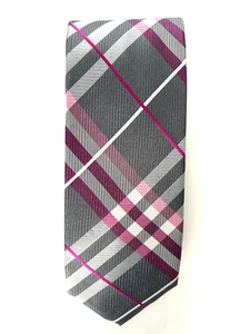 Croft & Barrow Necktie Pink & Grey Striped Tie - Picture 1 of 2