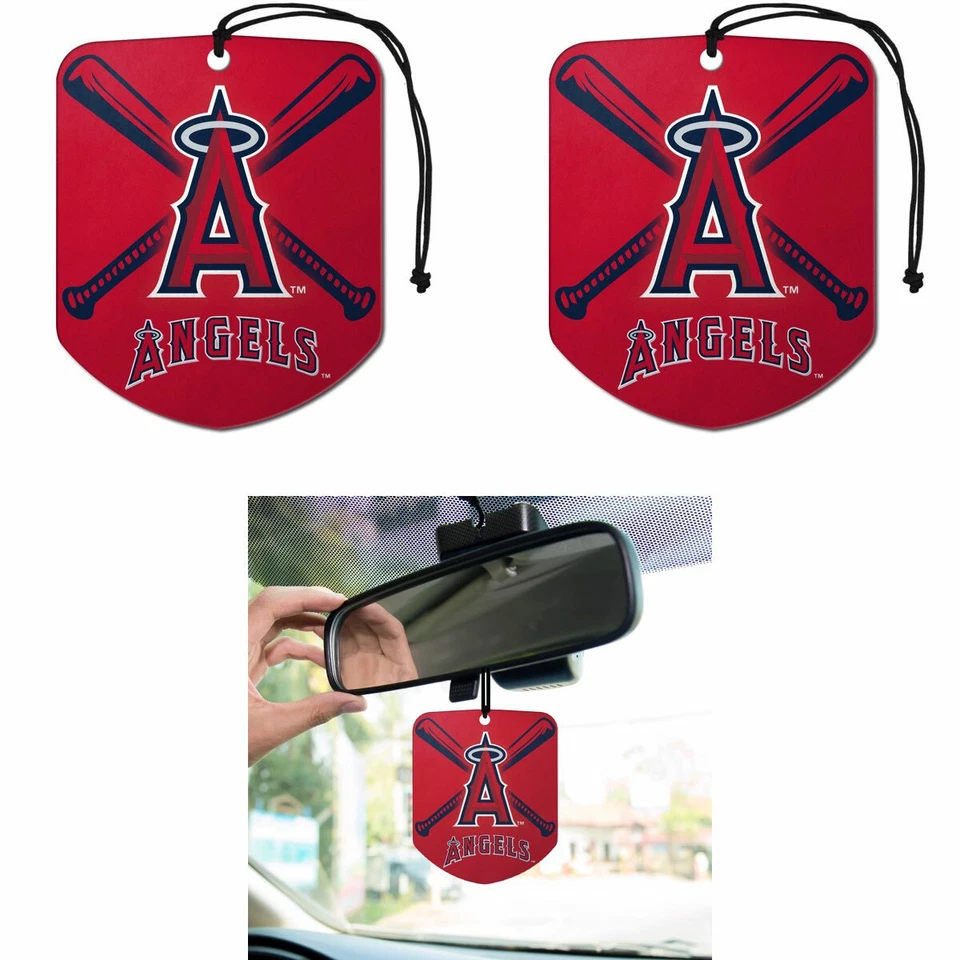2PC MLB Los Angeles Angels Car Truck Hanging Air Freshener Long Lasting Scent - Image 1 of 1