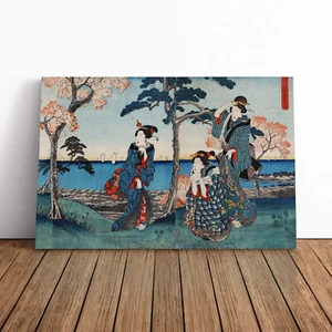 Hiroshige Japanese Oriental Art (2) Canvas Wall Art Print Framed Picture Decor - Picture 1 of 7