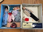 Vintage 1958 BARBIE Bubble Cut DOLL CASE Mattel with accessories, 1960 Ken