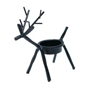 Metal Reindeer Tea Light Candle Holder Rustic Holiday Christmas Table Decoration - Picture 1 of 15