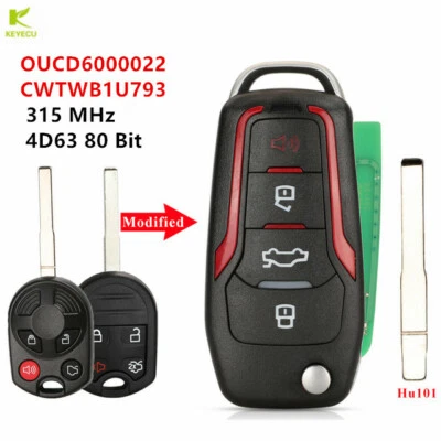 Upgraded Flip For 2012 13 2014 2015 2016 Ford Escape Keyless Key Car Remote Fob - Изображение 1 из 2
