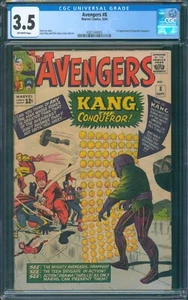 Avengers #8 ⭐ CGC 3.5 ⭐ 1st Appearance KANG the Conqueror Silver Age Marvel 1964 - Picture 1 of 2