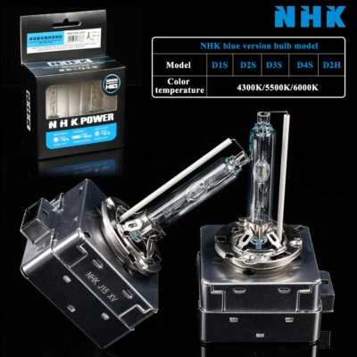 NHK HID Xenon Bulb D1S D2S D2H D3S D4S Headlight Yllow 4300K 6000K Replacement - Image 1 of 4